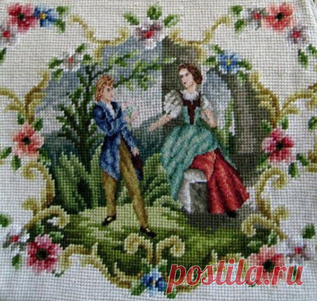 Вышивка крестом — красивые старинные схемы Petit Point - Ярмарка Мастеров - ручная работа, handmade