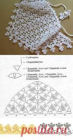 Шаль связанная крючком. Схема