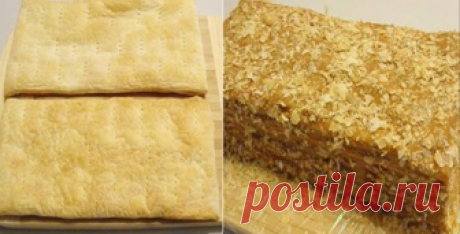 Тортик из слоенного теста с безумно вкусным кремом: часто готовлю для маленькой дочурки!