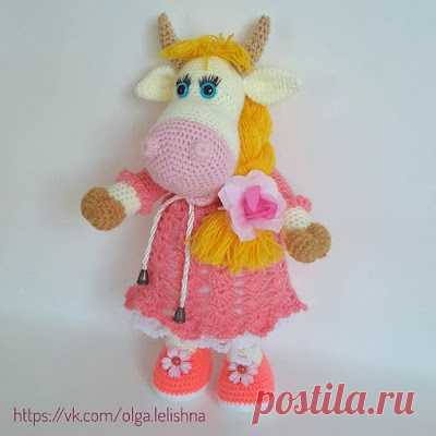 1000 схем амигуруми на русском: Коровка-красотка крючком