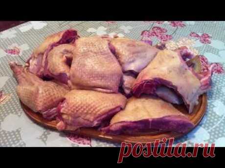 Как Разделать Гуся на Кусочки для Тушения (Очень Быстро и Просто) / Goose Butchering / Разделка Гуся