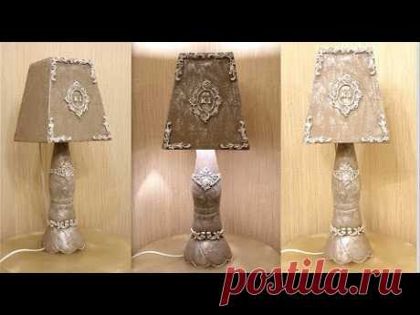 DIY - Lamp Made out of Recycled glass bottle and cardboard