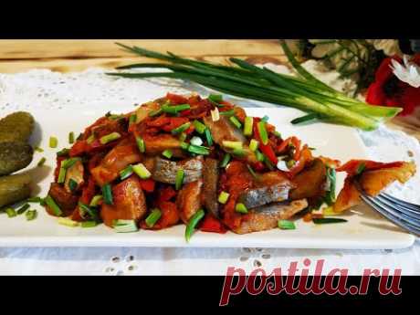 Так селедку Вы еще не ели!😋 Закусочный салат с селедкой!👍 И под картошечку и под водочку!