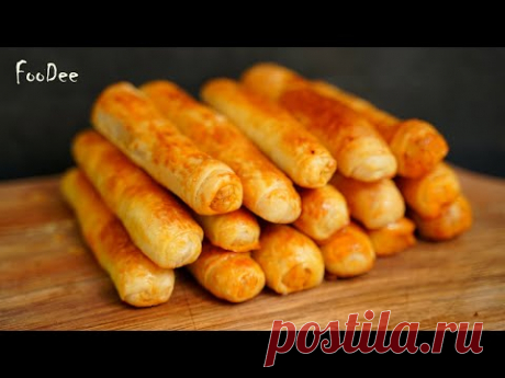 Слоеные пирожки с капустой в духовке