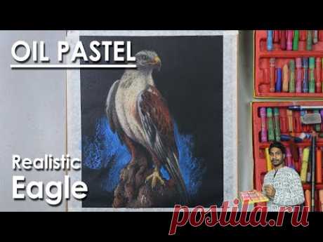 How to Draw Realistic Eagle Bird in Oil Pastel | step by step | Supriyo