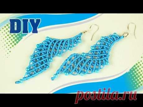 The Blue Lagoon: Macramé Earrings Tutorial - YouTube 
Голубая лагуна: Урок по серьгам из макраме