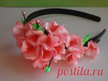 Японская Сакура ободок Канзаши D.I.Y. Japanese Sakura rim kanzashi