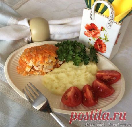 Хек с овощами