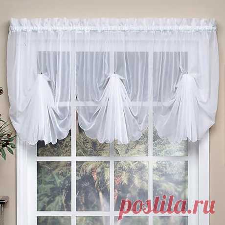 Sheer Voile Fan Valance/ HC International