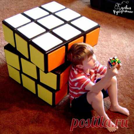 Тумбочка в виде кубика Рубика (diy)