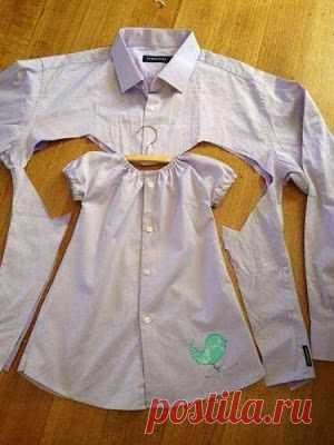 Простые способы создания летних нарядов из старых рубашек - Ярмарка Мастеров - ручная работа, handmade
