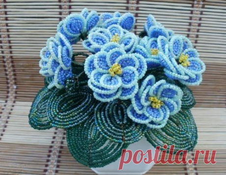Букет голубых фиалок — DIYIdeas