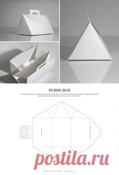 Purse Box – structural packaging design dielines