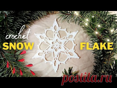 Crochet Easy Snowflake Ornament | Step-by-Step How To