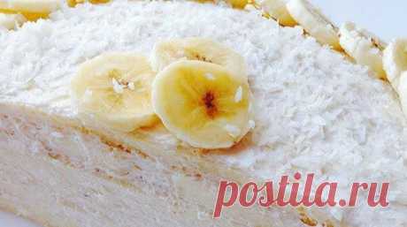 Творожно-банановый диетический торт — ochenvkusno.com