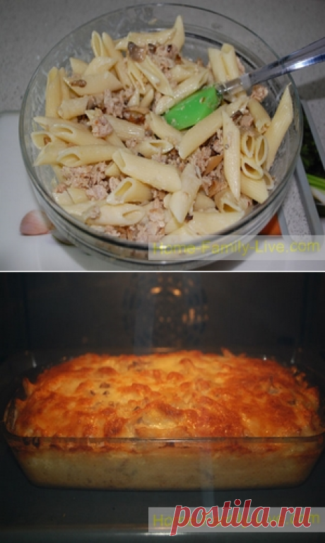Запеканка из макарон с фаршем