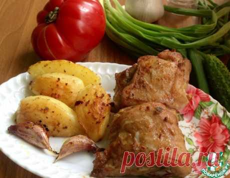 Свиная грудинка и ребрышки, запеченные с картофелем – кулинарный рецепт