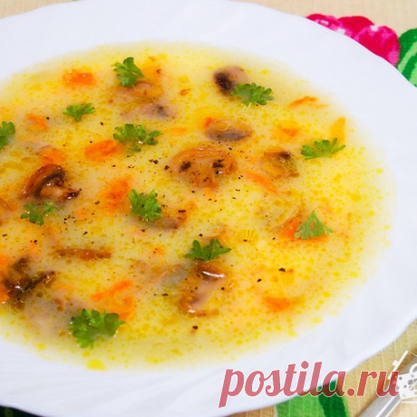 Рецепт: Картофельный суп-пюре с грибами