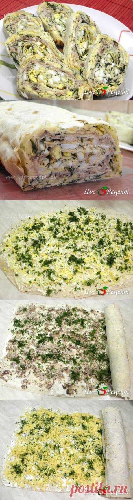 Рулет &quot;Мимоза&quot; из лаваша