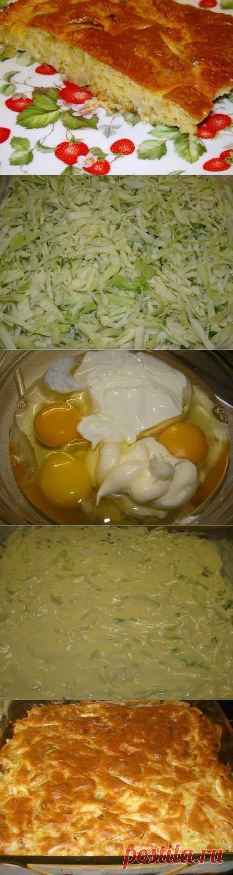 Ленивый пирог с капустой, быстрее не бывает