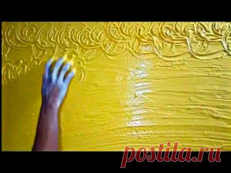 Texture JK Wall Putty Letest  Golden  design Techno Aladdin - YouTube