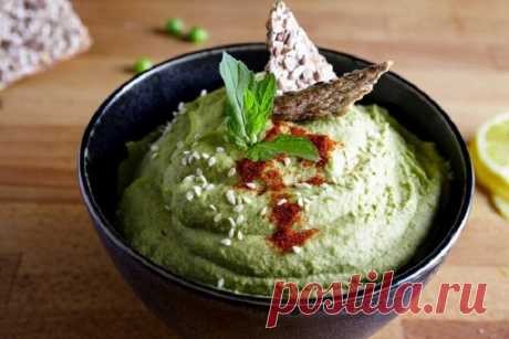Домашний хумус из зеленого горошка с нутом – пошаговый рецепт с фото.