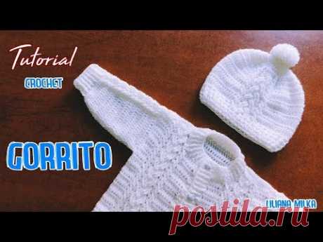 (4644) Como tejer un gorro para bebe a crochet - ganchillo - YouTube