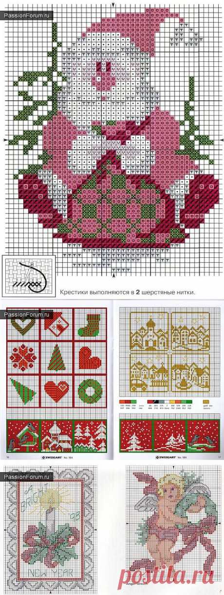 НОВЫЙ ГОД. ЧАСТЬ 1 / Схемы вышивки крестиком / PassionForum - мастер-классы по рукоделию