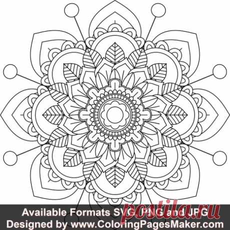 SVG Mandala Art #141 &amp;#8211; ColoringPagesMaker