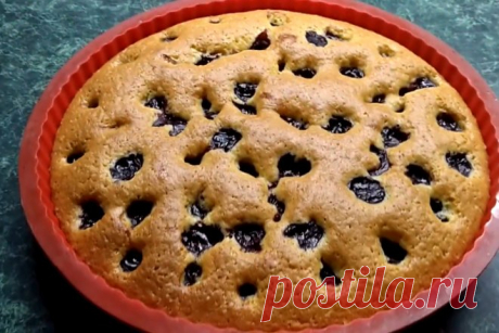 Вишневый пирог в духовке, рецепт — Вкусо.ру