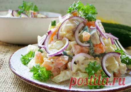 Салат с селедкой и яблоком - просто потрясающий