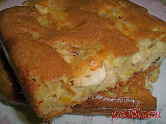 Чудо, как хорош заливной пирог из теста на сметане – нежный, мягкий, вкусный |