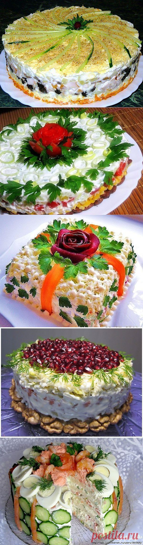 Блоги@Mail.Ru: Подборка лучших рецептов салатов-тортов