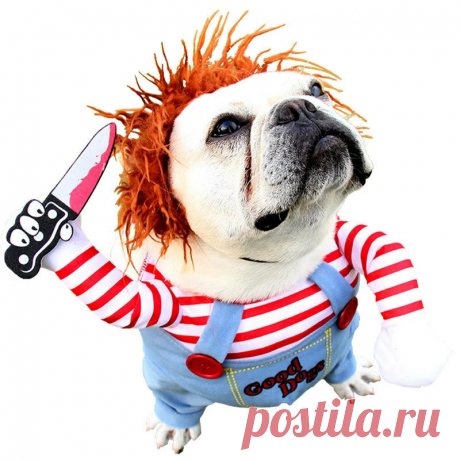Halloween Pet Dog Clothes Dogs Holding a Knife Halloween Christmas Costume Funny - US$14.99