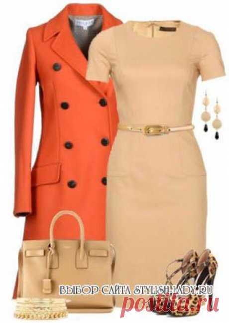 С чем носить оранжевую куртку и оранжевое пальто? Фото