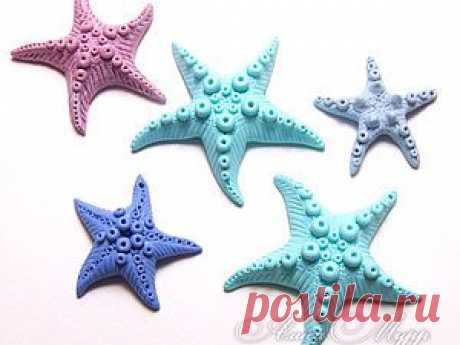 Морские звёзды из полимерной глины - Ярмарка Мастеров - ручная работа, handmade