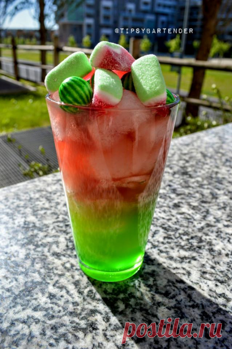 Watermelon Island Cocktail - TipsyBartender.com