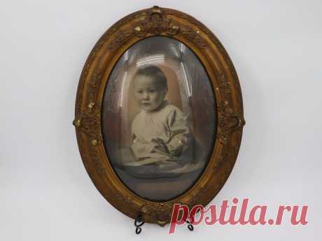 Antique Bubble Picture Wall Hanging of Baby Photo, Ornate, Gold Frame Early 1900s 1918 Vintage Signed by the Person in Picture - Etsy