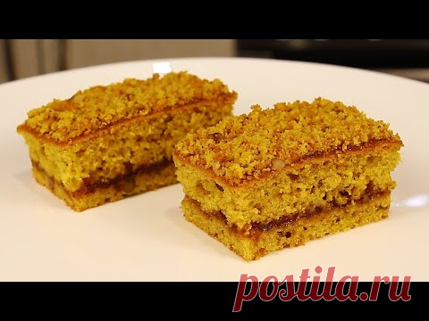 Необыкновенный! ПОСТНЫЙ ТЫКВЕННЫЙ ПИРОГ с ПОВИДЛОМ/Без яиц и Молочных Продуктов/Постная Выпечка