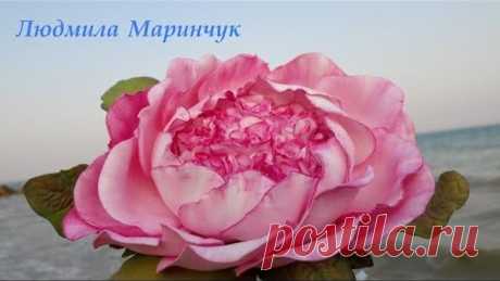 МК Пионовидная роза из иранского фоамирана! Rose from the Iranian fameirana!