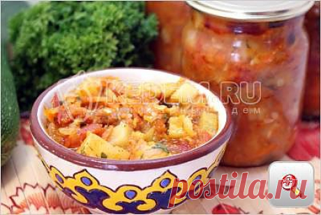 Кабачковое рагу на зиму - Заготовки закуски на зиму