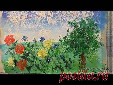 Научить ребенка рисовать. Рисование мятой бумагой.