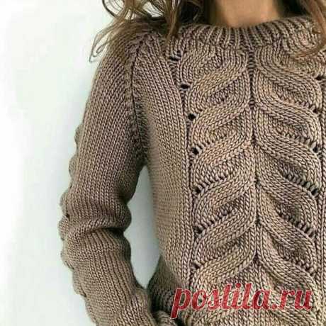 3 интересные модели спицами: ложные косы, жгуты и ажур | Paradosik_Handmade | Яндекс Дзен