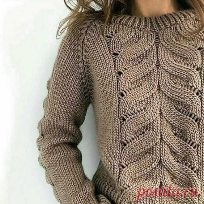 3 интересные модели спицами: ложные косы, жгуты и ажур | Paradosik_Handmade | Яндекс Дзен