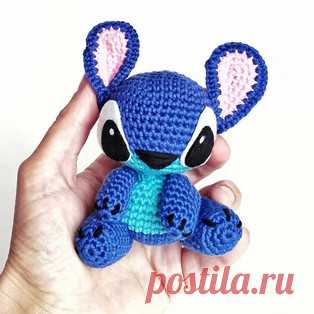 Стич амигуруми. Схемы и описания для вязания игрушек крючком! Бесплатный мастер-класс от Татьяны Юриной по вязанию Стича - персонаж из детского мультфильма 