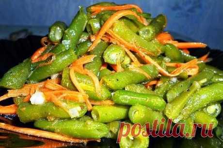 Маринованная стручковая фасоль по-корейски