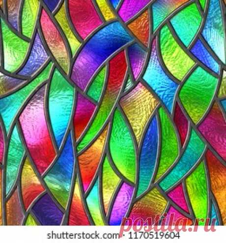 Colored Glass Seamless Texture Pattern Window: ilustración de stock 1170519604 | Shutterstock
