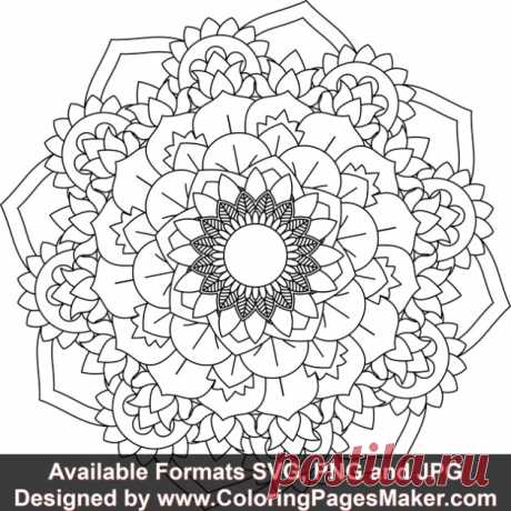 SVG Mandala Art #157 &amp;#8211; ColoringPagesMaker