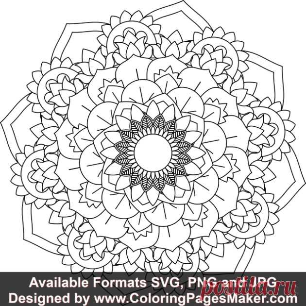 SVG Mandala Art #157 &#8211; ColoringPagesMaker