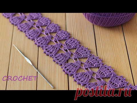 КРУЖЕВО КРЮЧКОМ простое вязание МАСТЕР-КЛАСС How to Crochet Lace Tape Ribbon tutorial patterns